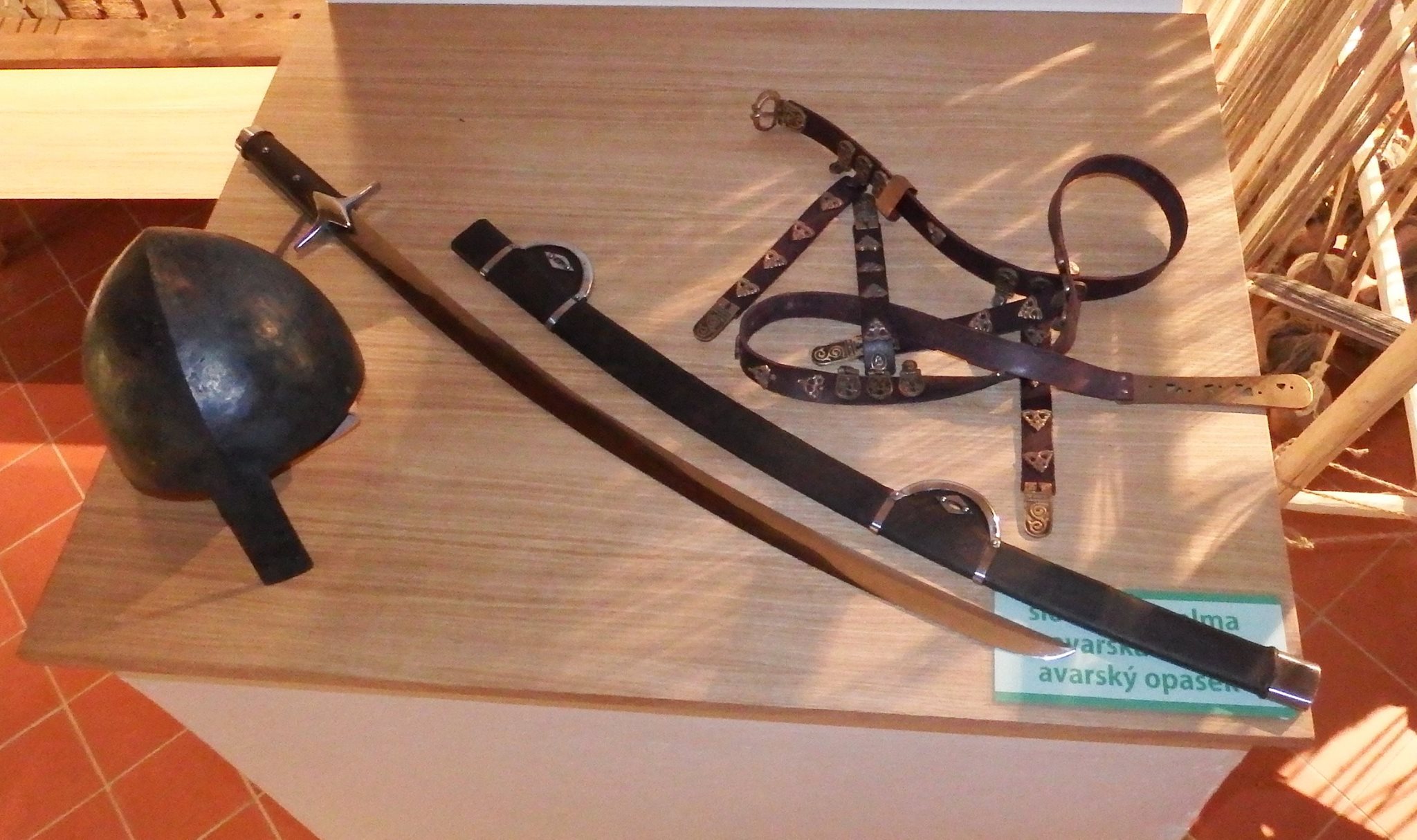 reconstructed saber in the Pardubice museum